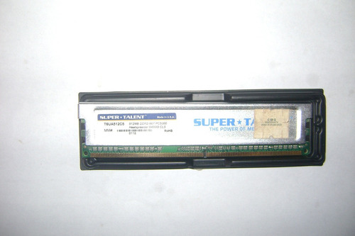 Memoria Ram Super Talent Ddr2 512mb C/ Disipador
