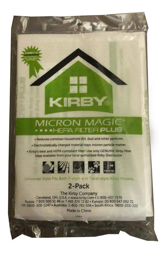 Kirby Allergen Plus Micron Magic Hepa Bags 2 Pk Parte - 2058