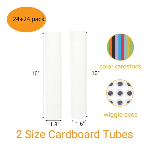 Suituts Paquete De 48 Tubos De Carton Para Manualidades, Dos