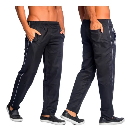 Calça tactel masculina com bolsos 2025