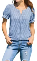 Comprar Blusas Dama Casual Con Mangas De Volante Blusas Mujer Corta