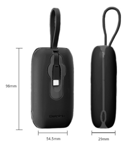Power Bank 10 000 Mah Batería Portatil Para iPhone Y Tipo C