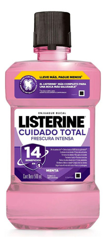 Listerine Enjuage Bucal Cuidado Total 500 Ml