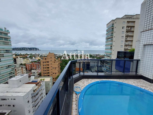 Imagem 14 de 30 de Cobertura Duplex Com Vista Para O Mar, 3 Dorms., 2 Vagas - V3462