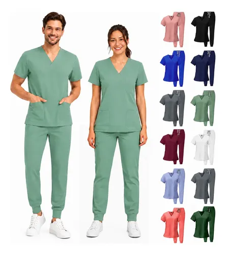 Uniforme Médico Quirúrgico V Antifluidos Unisex Hombre Mujer