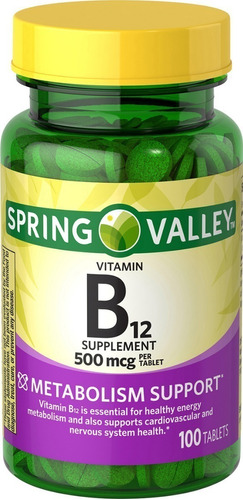 Spring Valley Vitamin B12 Microlozenges, 500mcg,100caps,