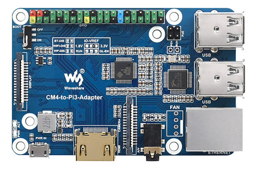 Placa De Expansión Waveshare Cm4 A 3b Para Madre Modelo 3 B/