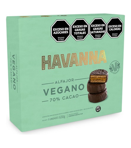 Alfajores Havanna Vegano 70% Cacao X9u - Sweet Market