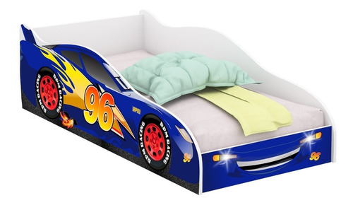 Cama Infantil Carros 96 - Royal Com Branco - 100% Mdf