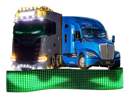 V Panel Led Flexible Ojos En Parabrisas Camion ,bus 150x17cm