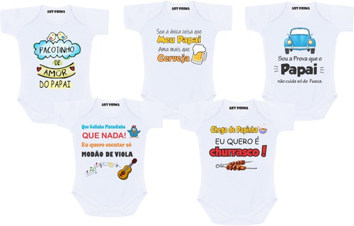 Kit Bebe Body Macacão Infantil Fofo Menino Estiloso Barato