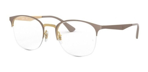 Armação Oculos Grau Ray Ban Rb6422 3005 51 Bege Dourado