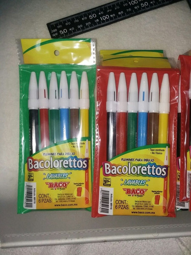 Papeleria Bacolorettos Plumones Para Dibujo Baco Colores 