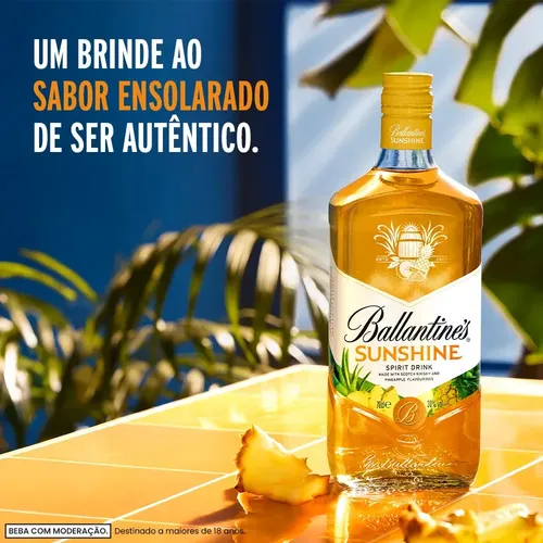 Whisky Ballantines Sunshine Abacaxi 700ml | MercadoLivre
