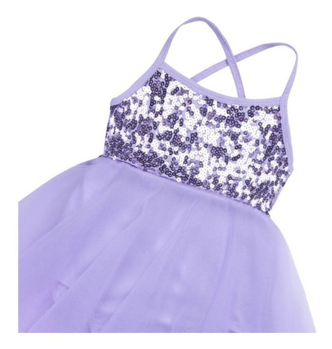 Imagem 4 de 6 de Vestido Infantil Ballet Bailarina Luxo Saia Assimétrica Tule