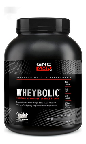 Proteína Gnc Whey Bolic  3.78 Lb. +30% Incremento Muscular