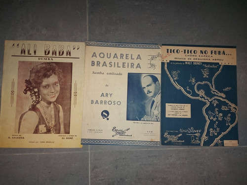 Musica Brasilera. Lote De 3 Partituras. 52083.