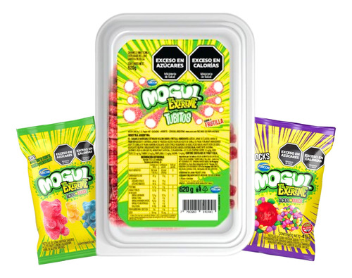 Combo Gomitas Mogul Extreme Tubitos + 2 Gomitas De Regalo!