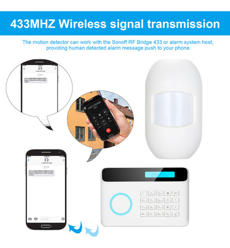 Detector De Alarma Para Puertas Y Ventanas, 433 Mhz, Dual Pi