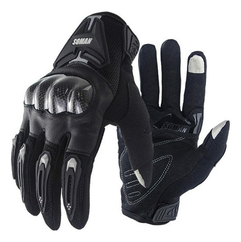 Guantes De Fibra De Carbono Moto Motorista Carreras Montar M