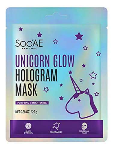 Soo'ae Unicorn Glow Hologram Mask