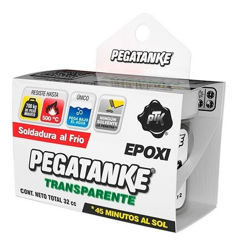 Pegamento Epoxi Pegatanke Soldadura En Frio Transparente 