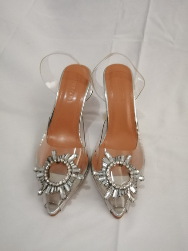 Sandalias Vinilo  Tacón Transparente Joya. Zara Shein Aldo 