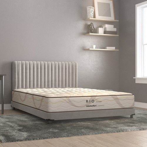 Colchón King Size Rio Serenity Foam Zero Movimiento Color Blanco