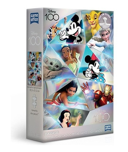 Quebra Cabeça 500pçs Nano Mickey Princesas Clássicos Disney