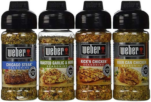 Condimento Weber Variedad 4 Sabor Paquete De 2,5 A 2,75 Onza