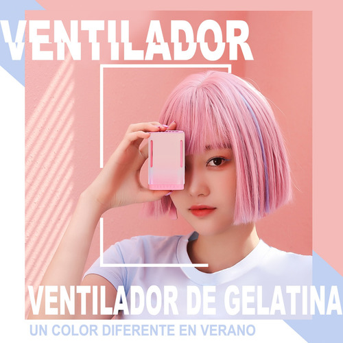 Mini Ventilador Portatil De Mano 3 Velocidades 3 En 1 Azul Claro