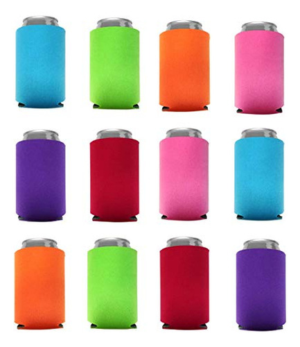 Can Cooler Sleeves Blank Poly Foam (12, Multicolor)