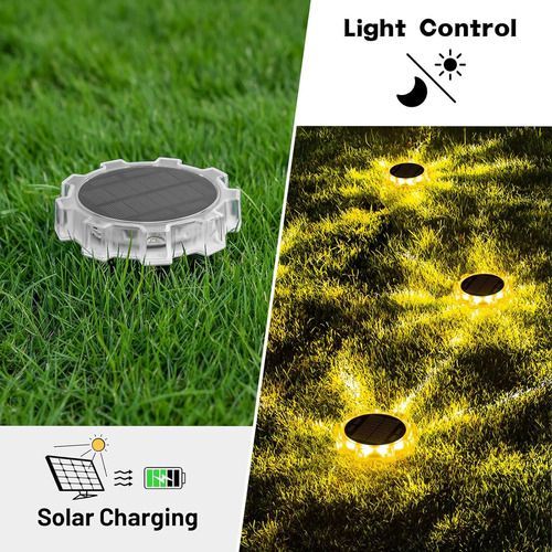 Luces Solares Para Cubierta Al Aire Libre, 4 Paquetes, Luz S