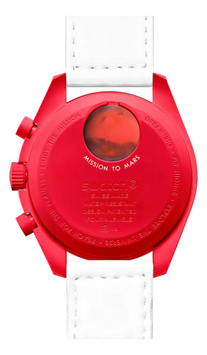 Relógio Swatch Omega Moonswatch Misión a Marte SO33R100
