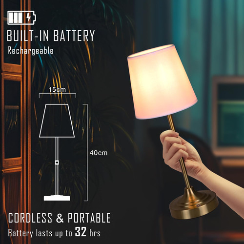 Lámpara De Mesa Led Recargable Inalámbrica Táctil Regulable