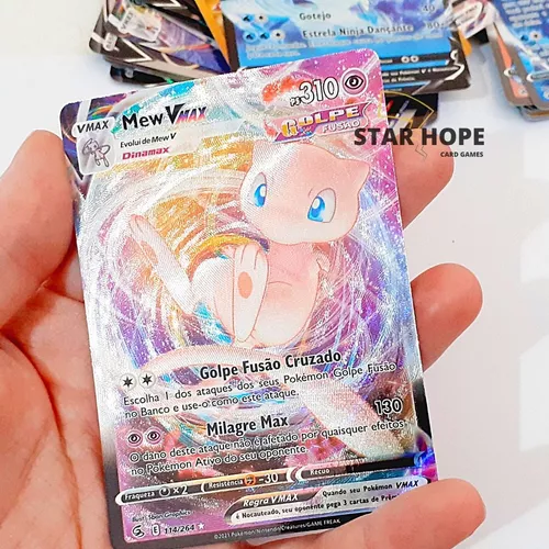 Carta Pokémon Mew Vmax Rainbow Golpe Fusão