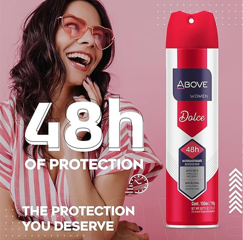 Kit Com 6 Desodorantes Above Feminino Aero 150ml - Diversos Dolce