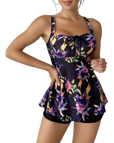 Imagen 4 de 5 de Tankini Mujer Short Kora Colores