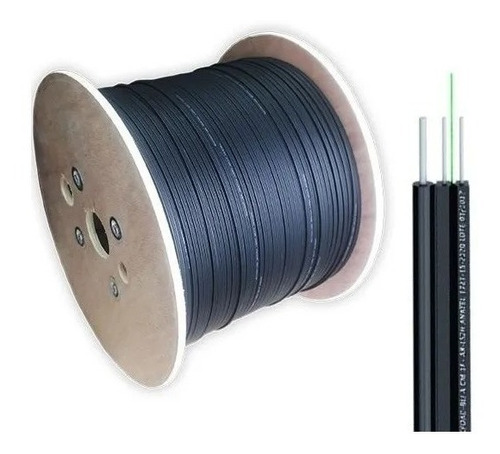 Cabo Fibra Óptica Drop Flat 1 Fibra Ftth Transcend 300m