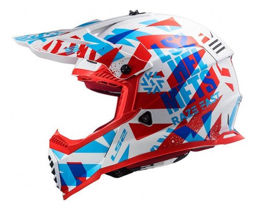 Casco Para Moto Funky Blanco Rojo