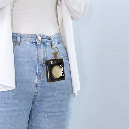 Funda Para Samsung Galaxy Z Flip 5 4 3 Pulsera Piel Pegada