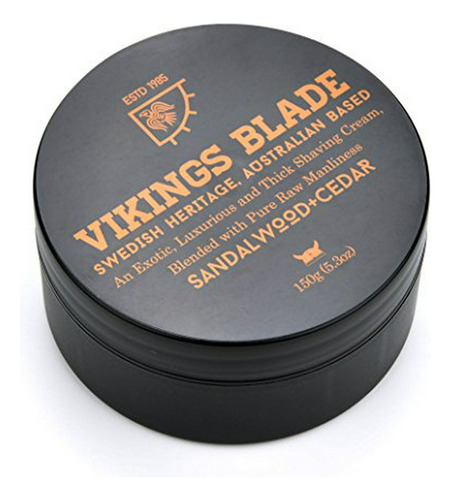 Crema De Afeitado Vikings Blade, Sándalo Y Cedro Rojo Del Oe