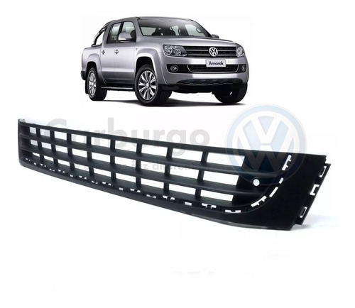 Grade Central Preta Para Choque Dianteiro Amarok 2013-2016