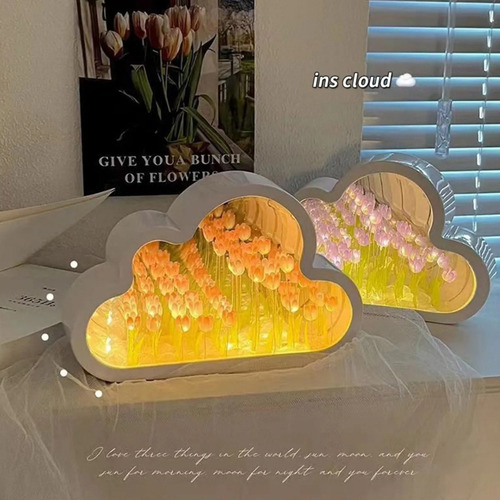 Luz Lámpara Noche Flor De Tulipanes De Nube Para Dormitorio