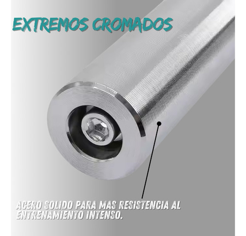Barra Olimpica Dual Importada 1.50 Mts Profesional Crossfit Cromada