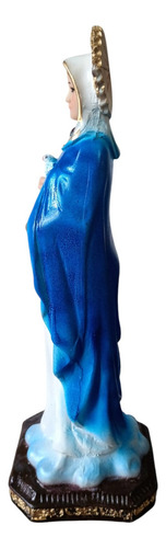 Virgen De La Dulce Espera De 30 Cm En Resina Ojos De Cristal Color