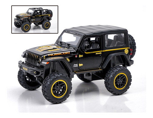 Jeep Wrangler Rubicon Miniatura Metal Coche Con Luz Y Sonido