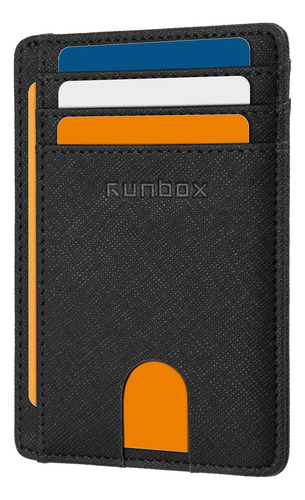 Runbox Cartera Delgada Y Minimalista Con Bloqueo Rfid Para H