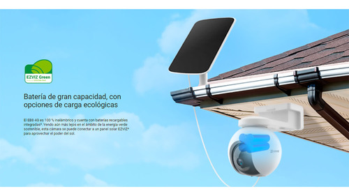Cámara Vigilancia Exterior Eb8 4g 2k Ezviz Gps + Panel Solar