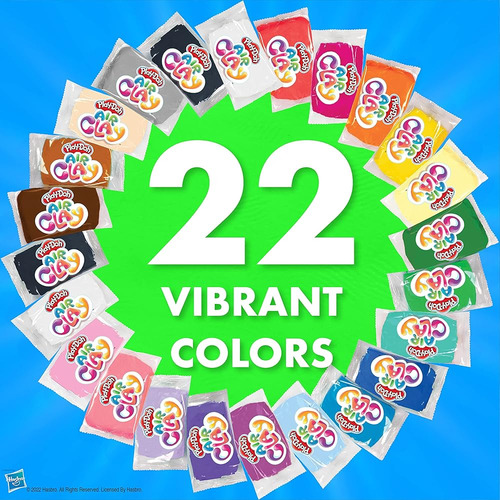 Play-doh Air Clay: Estudio De Creación Con 24 Piezas Colorid